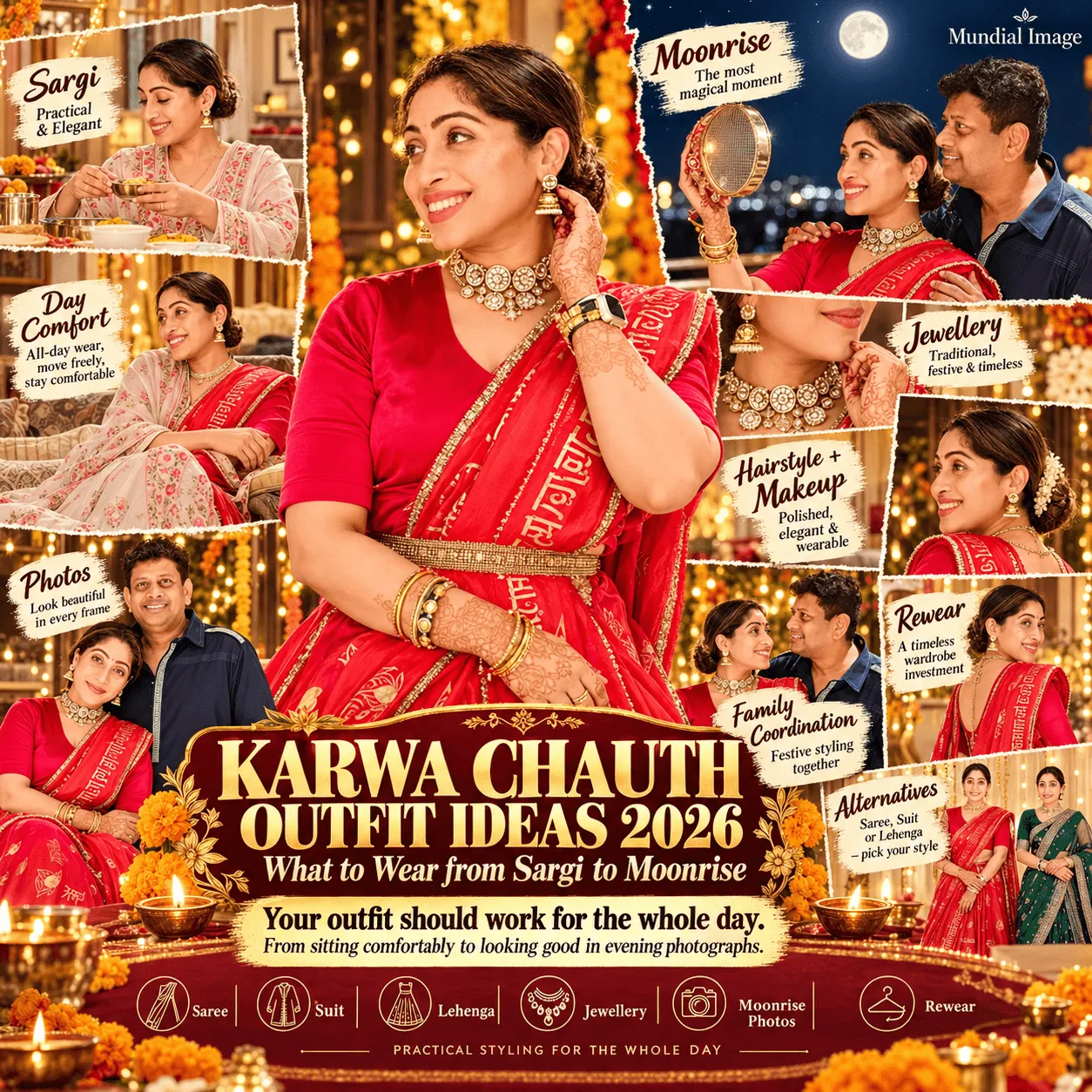 Cover of the Mundial Image guide Karwa Chauth Outfit Ideas 2026.